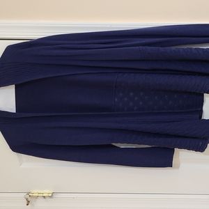 Navy blue cardigan sweater